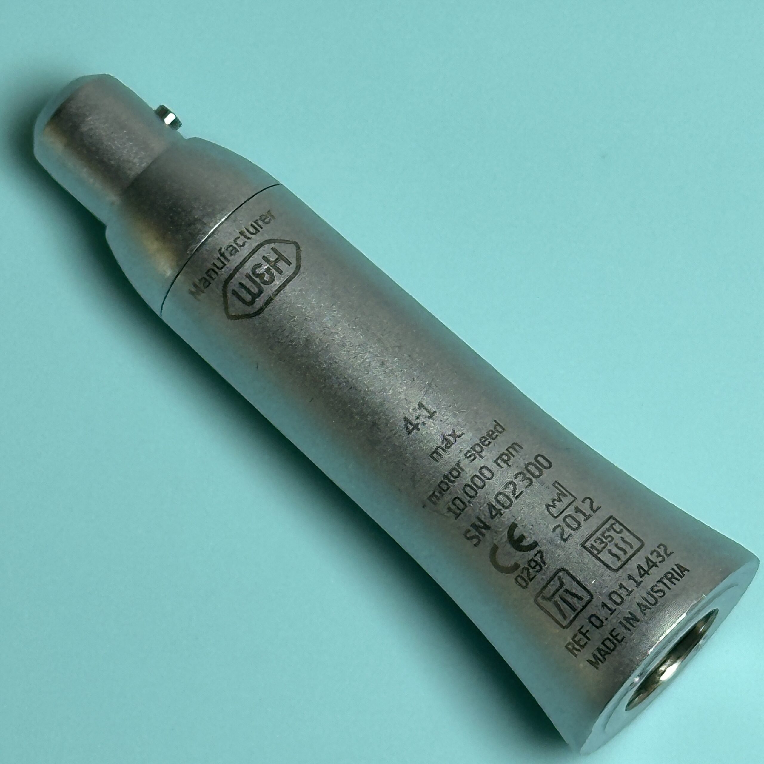 W&H Adec Proxeo HP-44 M Older Model Low Speed Nosecone Refurbished reconditioned used dental drill from Dental Handpiece Deals USA
