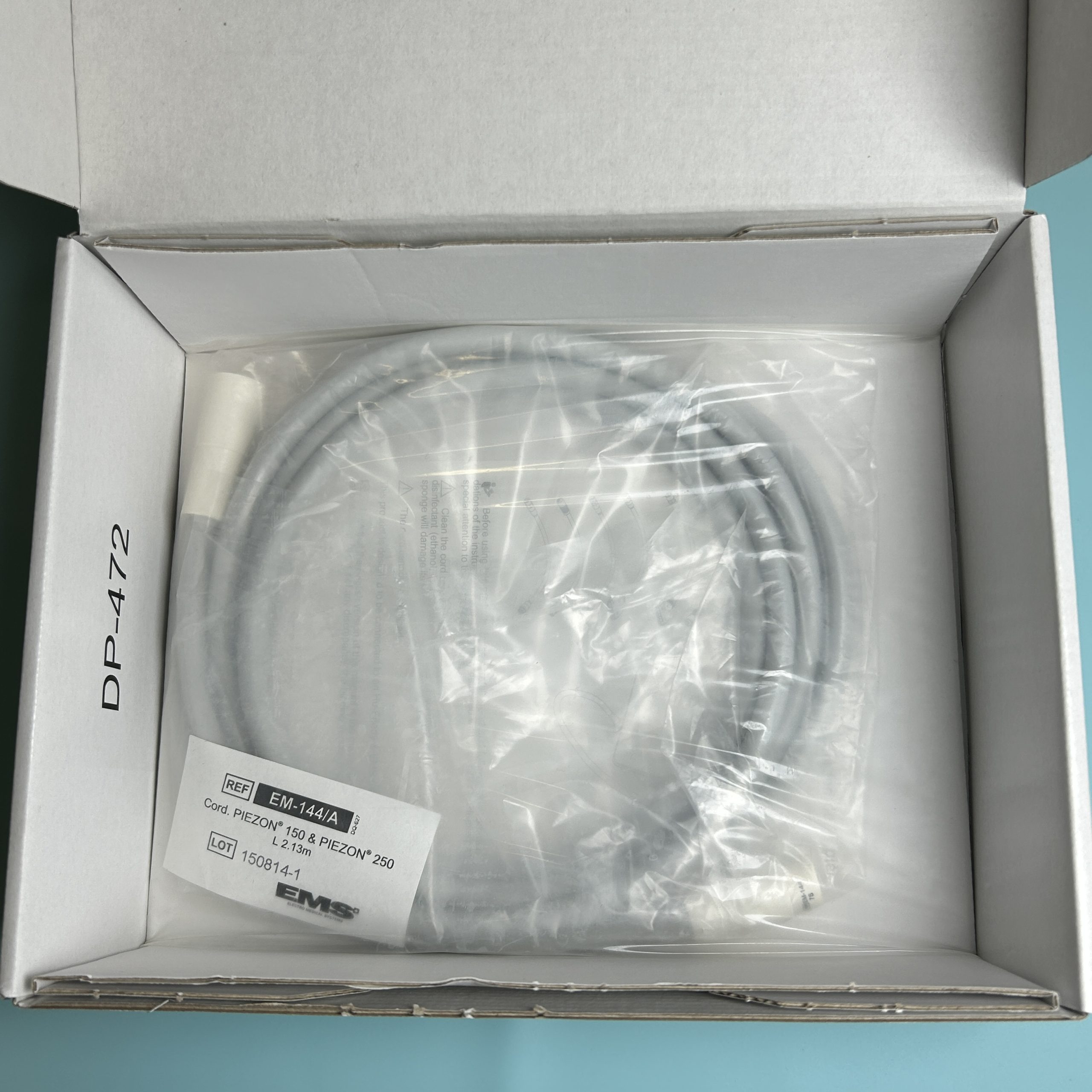 Hu-Friedy EMS Piezon 150 & Piezon 250 Cord REF: EM-144# New Sealed Box reconditioned used dental drill from Dental Handpiece Deals USA