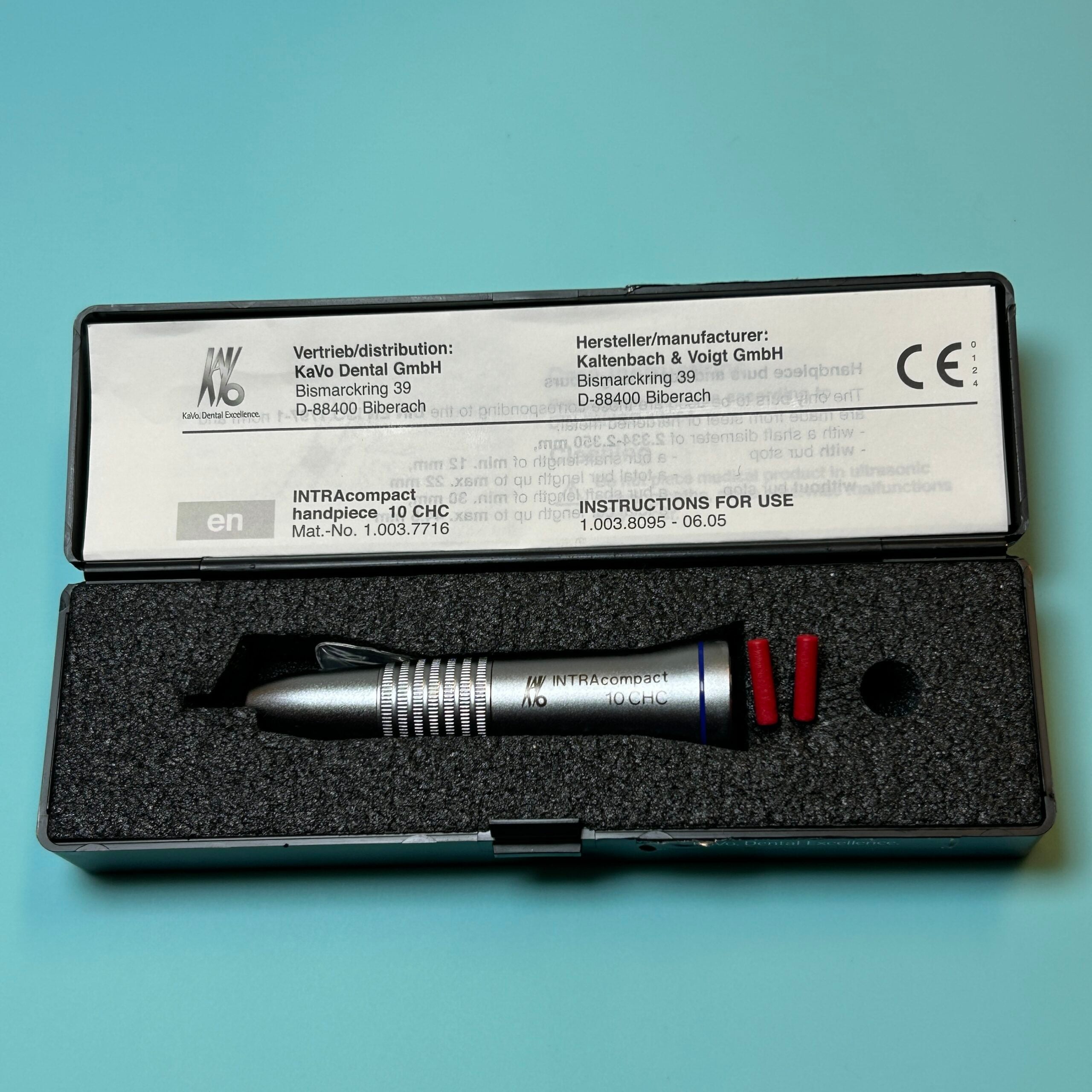 Kavo INTRAcompact 10CHC Low Speed Nosecone New Open Box reconditioned used dental drill from Dental Handpiece Deals USA
