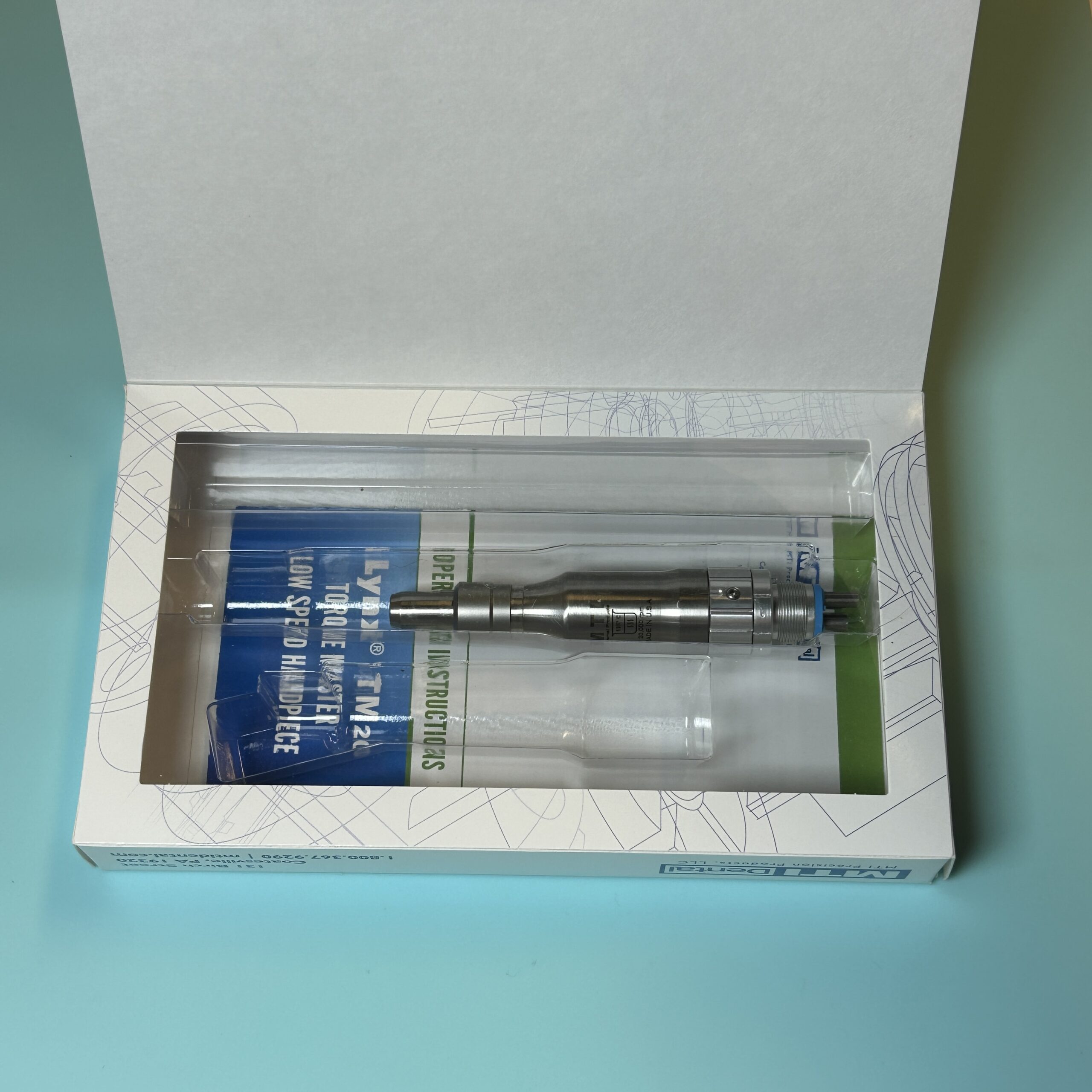 MTI LYNX TM20 Torque Master 20K Low Speed Motor New Open Box reconditioned used dental drill from Dental Handpiece Deals USA